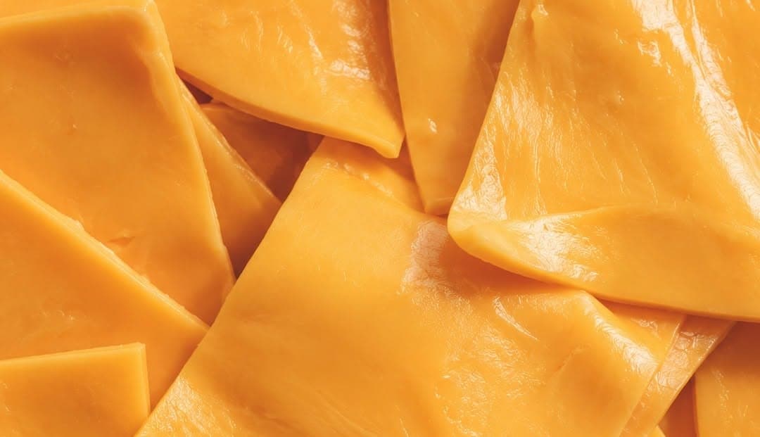 Slices of cheddar